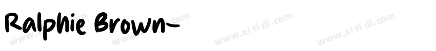Ralphie Brown字体转换